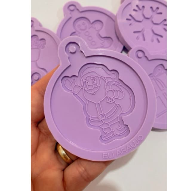 Molde de silicone bolas para arvore de Natal.