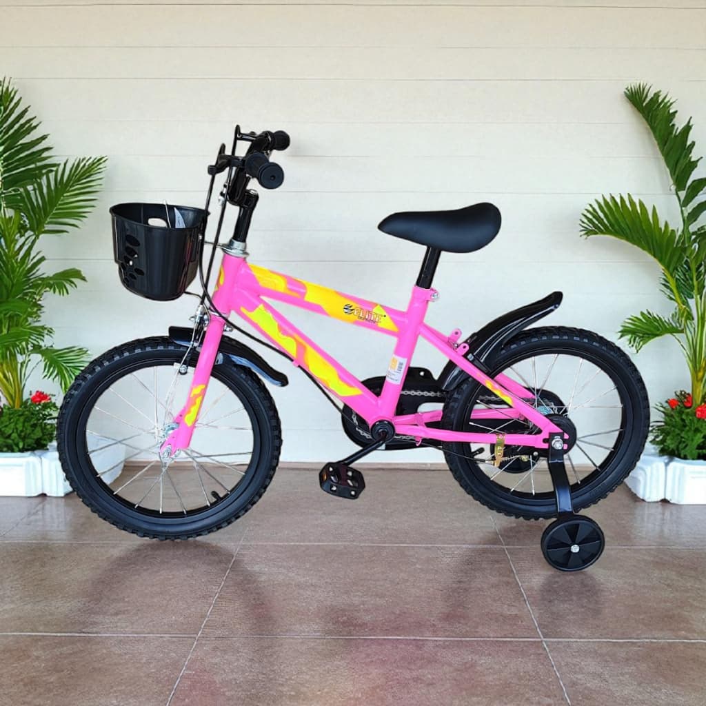 Bicicleta Infantil Feminina Para Meninas 3 a 7 anos Rosa Com Rodinhas Cestinha Bike 3 Opções Cores