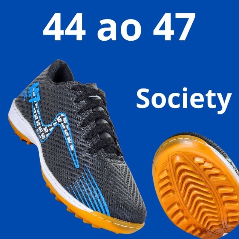 Chuteira Society Adulto Nº 44 ao 47 | Conforto, Durabilidade e Alto Desempenho