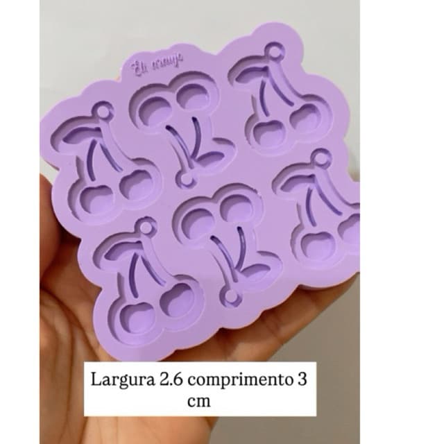 Molde de Silicone cereja com 6 cavidades