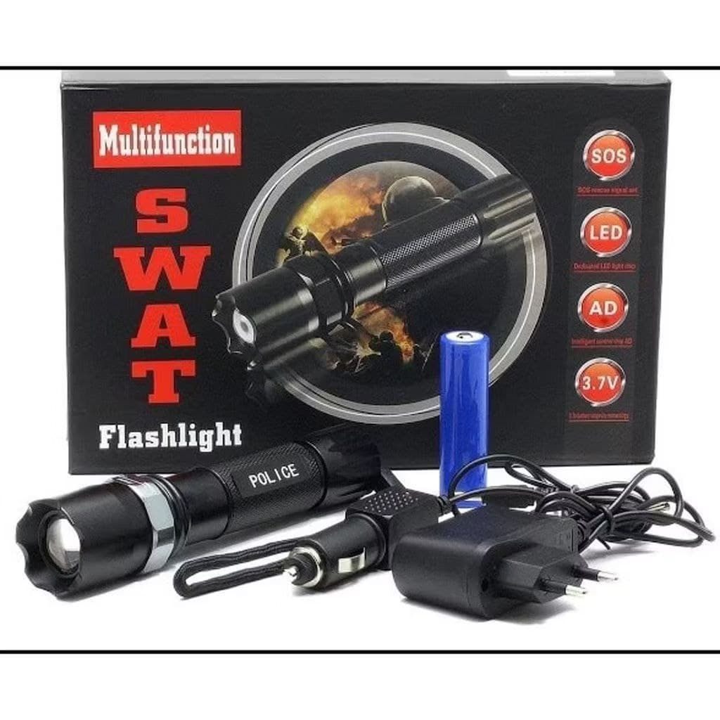 Lanterna Tática Led Cree Police Swat Profissional SOS