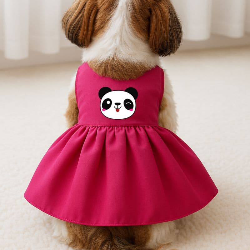 vestido para pet fêmea com fecho em velcro/PANDA