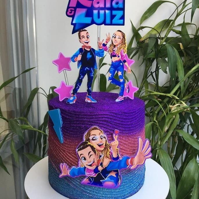 Topo/topper de bolo Rafa e luiz Personalizado