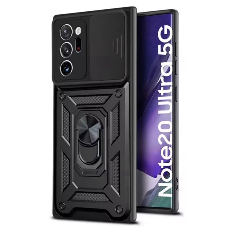 Capa preta resistente magnética capinha com suporte pra celular básica masculina unissex Antipacto