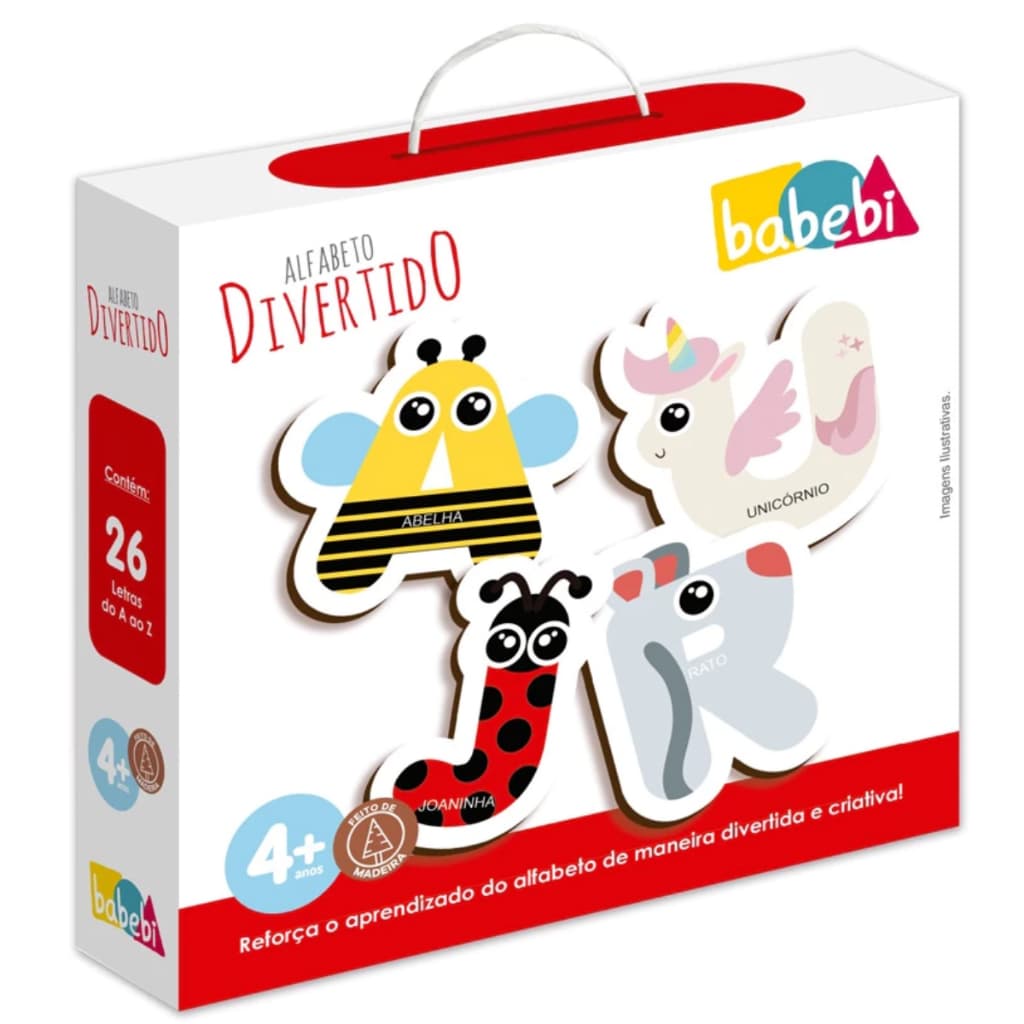 Alfabeto Divertido Babebi brinquedo educaivo pedagógico para presente dia das crianças