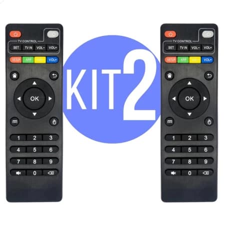KIT 2 Controle ou 1 controle Remoto Para Tv Botões Inteligentes Box Aparelho