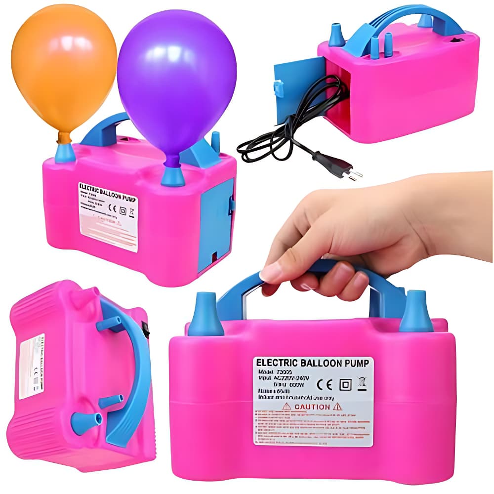Inflador Compressor 220v Bomba Balões Bexigas 2 Bicos Festas