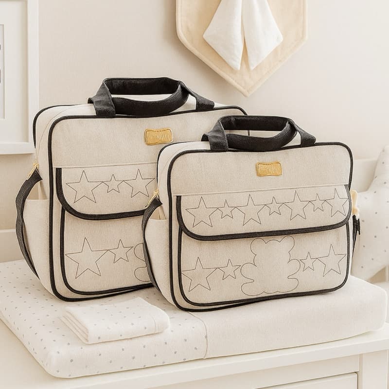 Kit Bolsa Maternidade 2 Peças Rosa Bebe Menino Menina Envio Rápido