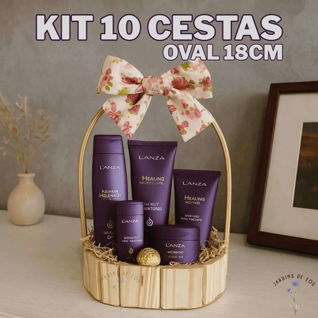 Kit 10 Cesta Presente Oval Madeira Pinus 18cm Base Cesta Namorado Kit Cosmetico Cachepot Arranjo