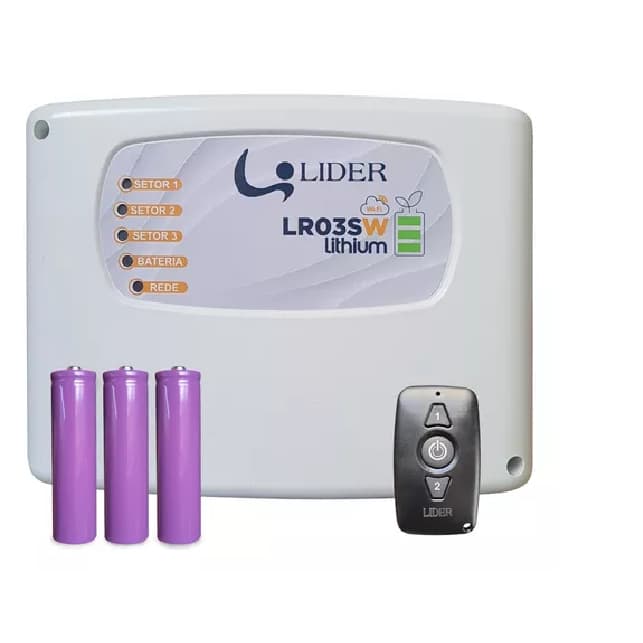 Kit Central de Alarme WIFI + 3 Sensor Infravermelho de Presença Sem Fio + Bateria + 2 Controle Remoto + Sirene LR03SW