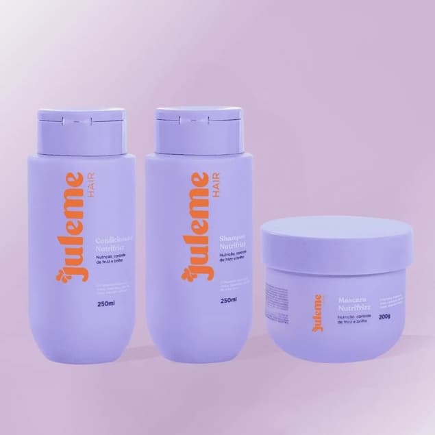 Kit Capilar Shampoo + Máscara + Condicionador Nutrição Completa Fios Fortes Brilho Sem Frizz