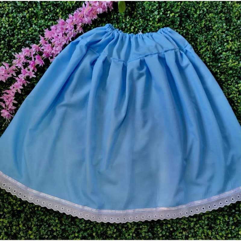 Umbanda Candomblé Saia Oxford Azul Claro 3,00 roda