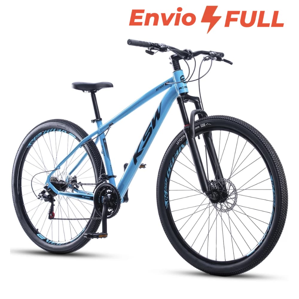 Bicicleta Aro 29 Ksw 21 Velocidades Cambio Shimano Alumínio Xlt 100 Mtb aero freio a disco suspensão MTB