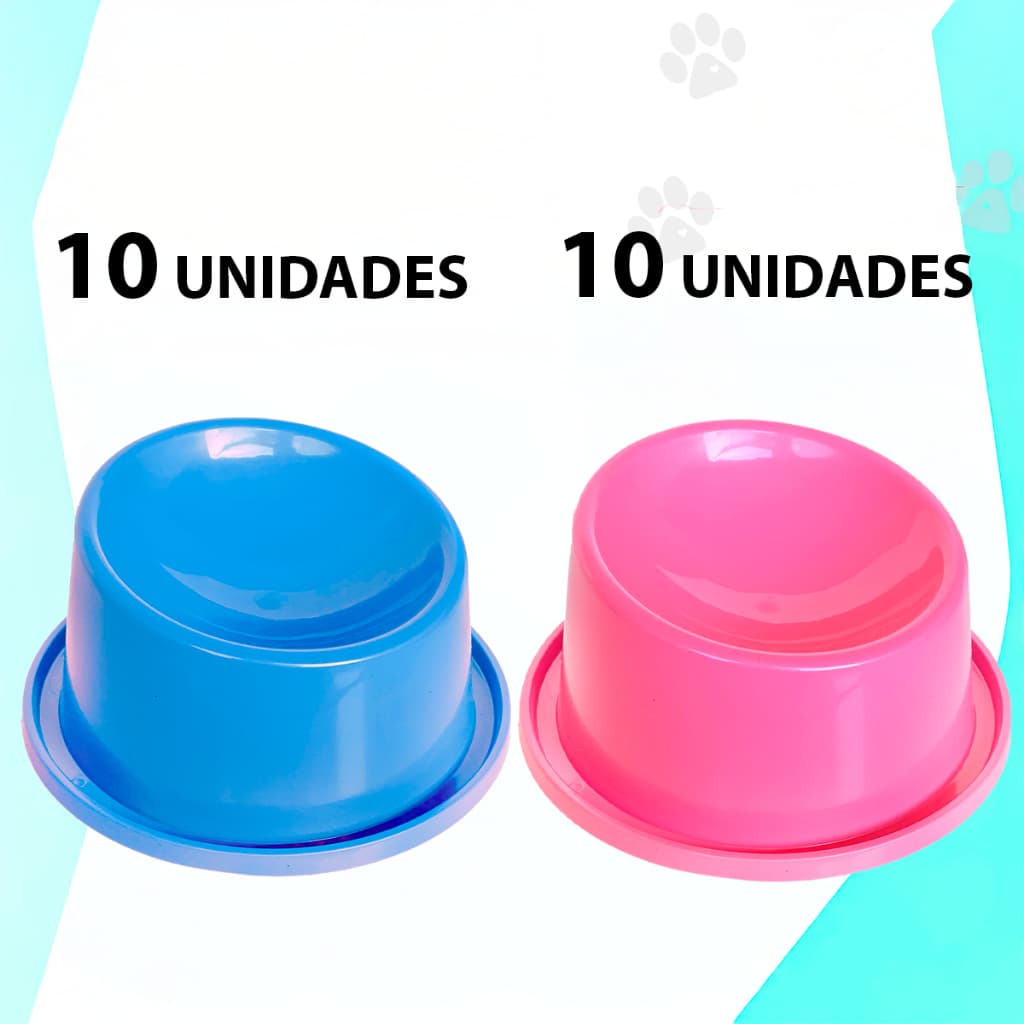 Kit 20 Comedouro Elevado Gato Ergonômico Pequeno 80ml Comedouro Gato Pet Shop