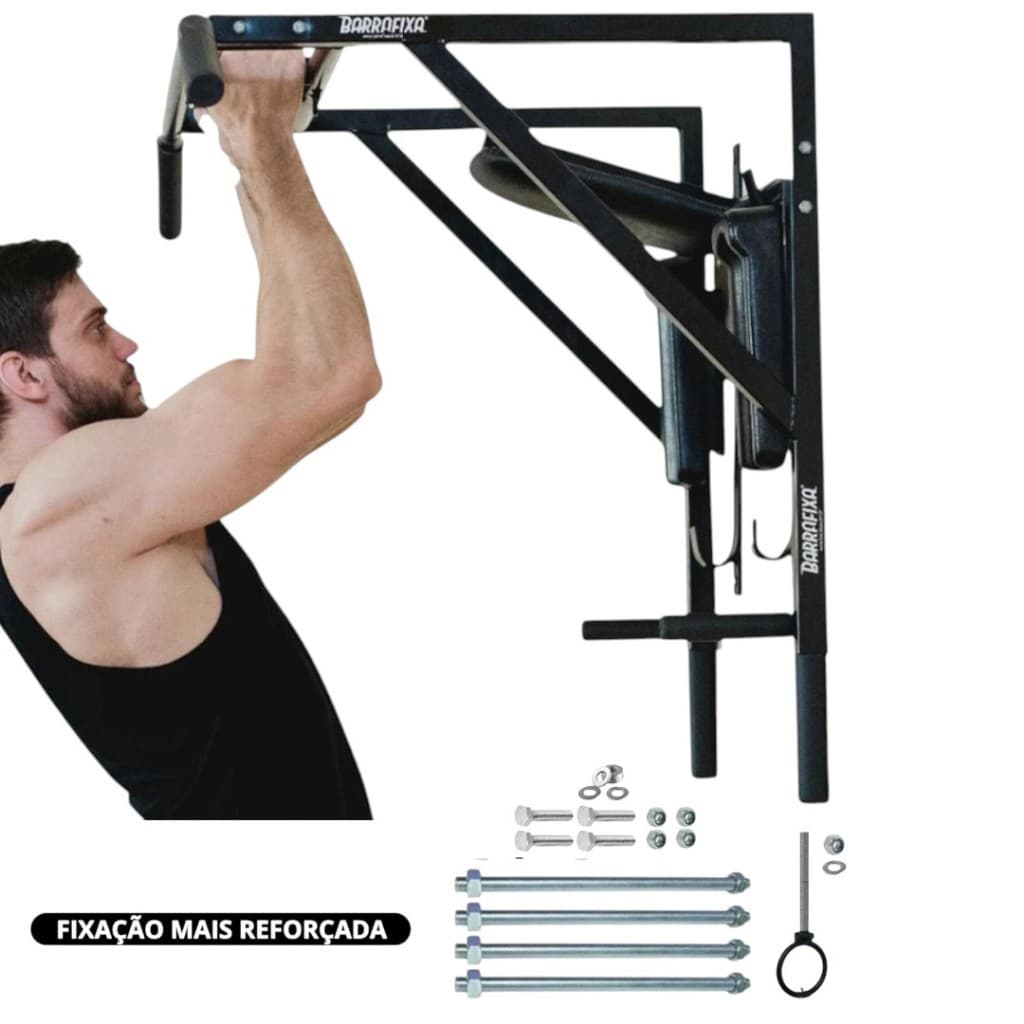 Barra Fixa E Paralela 5 Em 1 Multifuncional Crossfit Pull-up Fixação Reforçada