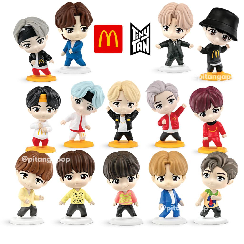 Bonecos BTS Tiny Tan McDonald's Nova Campanha 2025 Lacrados K-Pop Jungkook Jimin