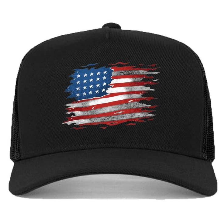 Boné Trucker Preto Liso telinha Estados Unidos Amér Aba Curva