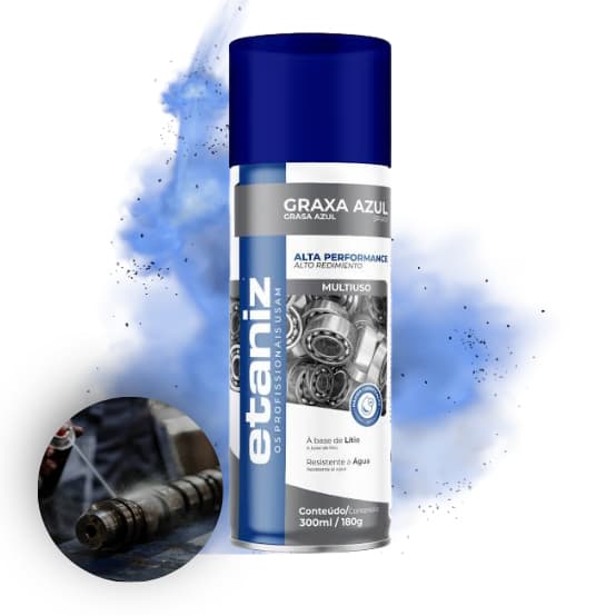 Graxa Azul De Lítio Spray 300ml Etaniz
