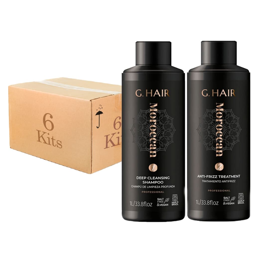 Combo 6 Kits Progressiva Marroquina Antifrizz Shampoo 1l