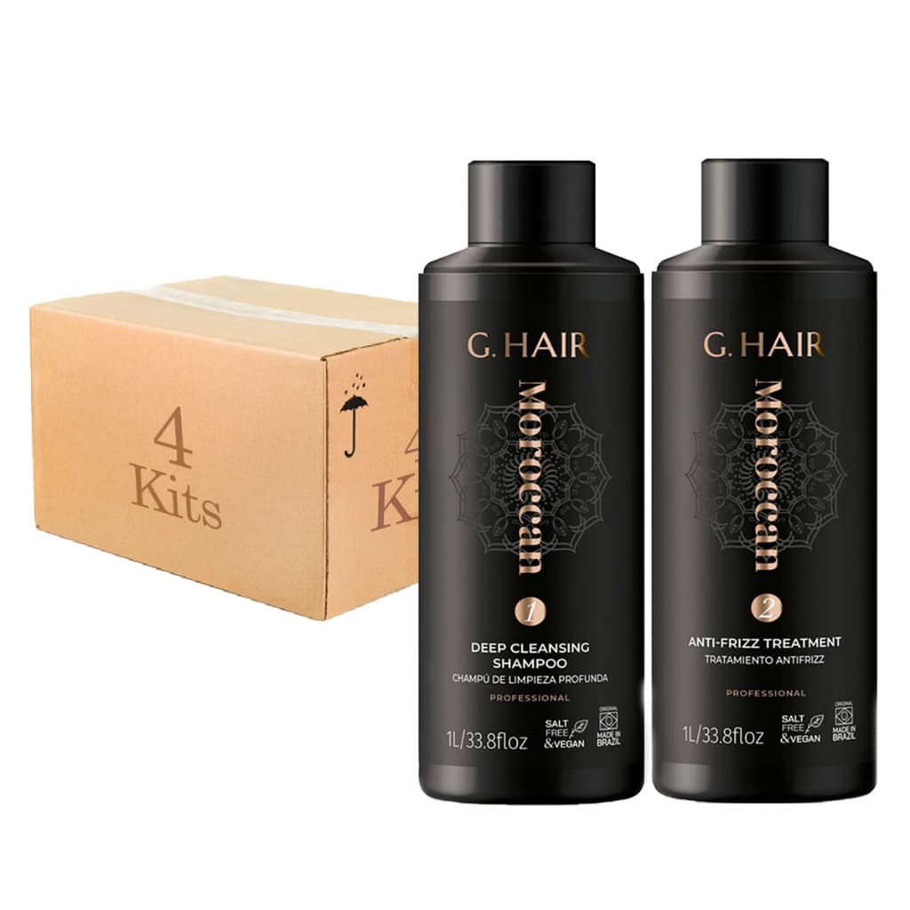 Combo 4 Kits Progressiva Marroquina Antifrizz Shampoo 1l