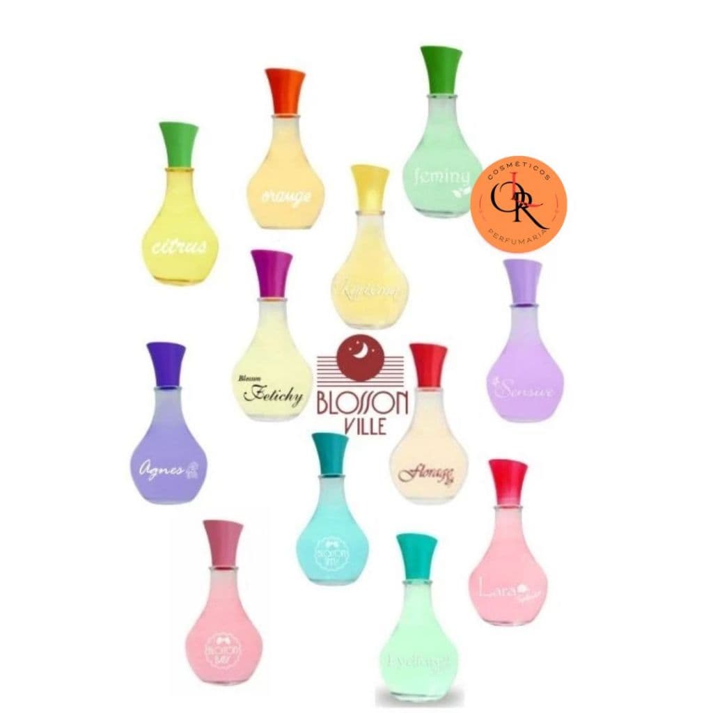 Deo Colônia refrescante Blosson Ville com tampa dosadora. Conteúdo 120ml