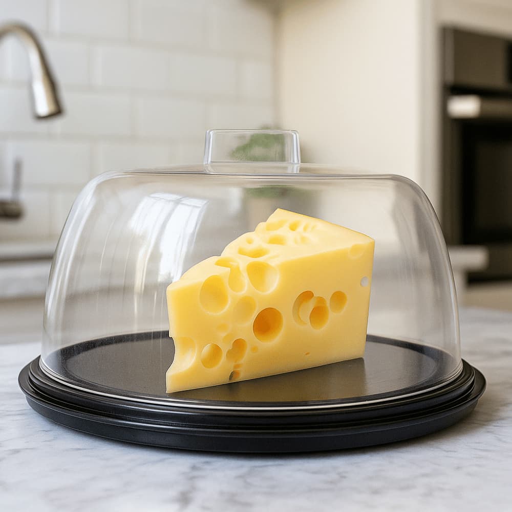 Queijeira Suporte Porta Queijo E Petisco Com Tampa Transparente Cristal Acrílico Resistente