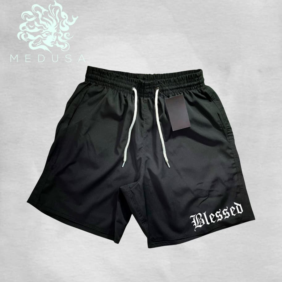 Bermuda Short Blessed Tactel Grosso, Ideal Para Treinos, Academia, Corrida,