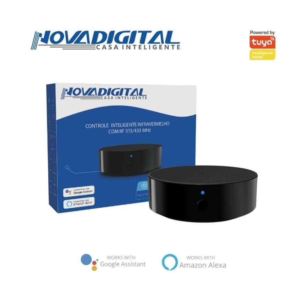 Controle Remoto Smart Tuya IR+RF Novadigital Rm6 Pro Para Alexa e Google Original com Nota Fiscal