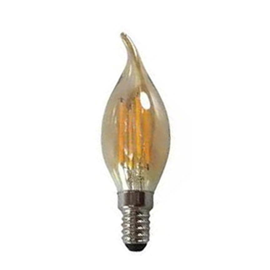 Kit 6 ou 8 ou 12 ou 16 Lâmpadas Filamento Led Vela 2w E14 Luz Amarela