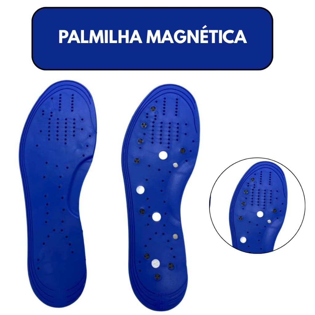Palmilha Magnética Infravermelho Massageadora Estimulante Anti Dor Alívio Stress Conforto Saúde