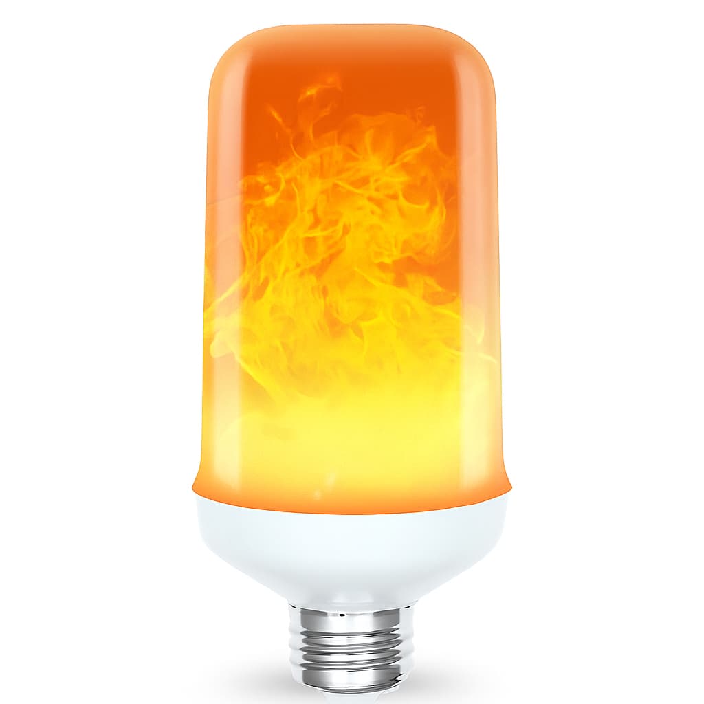 Lâmpadas Led Efeito Fogo Chama 9w Bivolt  1800k E27 3 Modos Simula Fogo Decoração Haloween
