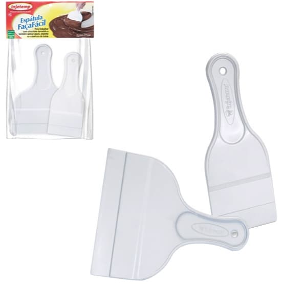 ESPATULA DE COZINHA DE PLASTICO FACA FACIL COM 2 PECAS