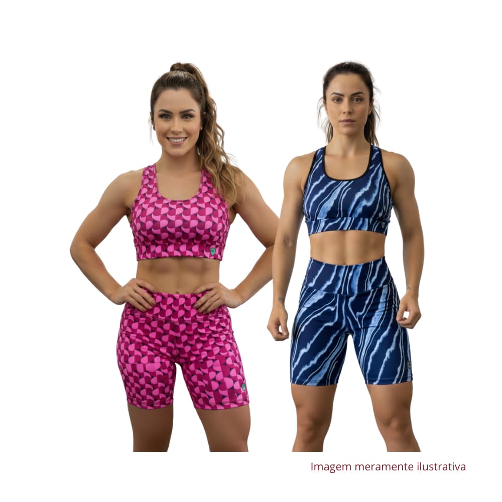 Conjunto Fitness Estampado Feminino Academia
