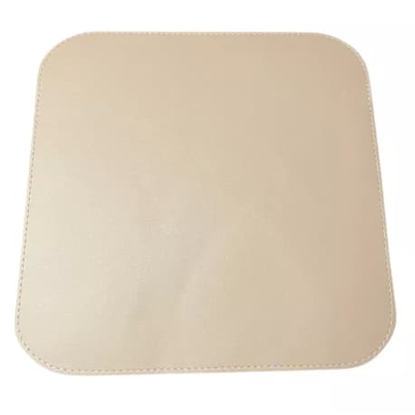 Mouse Pad Pequeno Creme Couro Ecológico 20x20cm