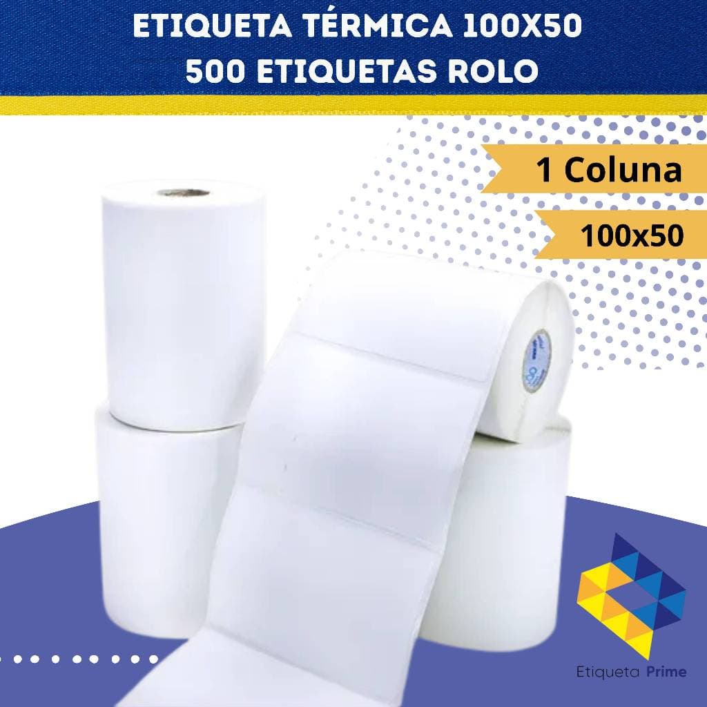 Etiqueta Termica 100X50 mm com 500 unidades