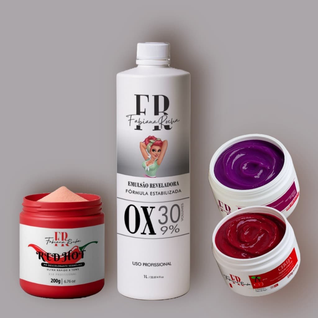 KIT PRIMEIRO VERMELHO OX 30 E 2 MÁSCARA 250G
