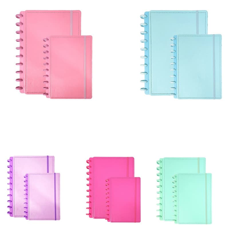 Kit 2 Caderno De Discos Inteligente B5 + A5 Grande E Pequeno Anotações Basic 80 Folhas Pautada 1 Matéria Universitário
