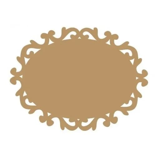 !! Placa oval trabalhada MDF / Placa arabesco