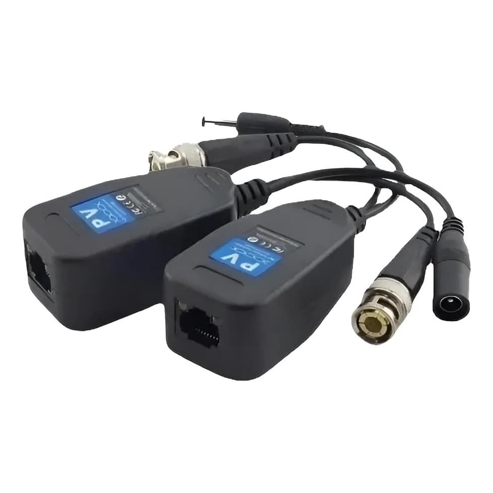 Power Balun Bnc Rj45 Hd 720p / Full Hd 1080p (par)