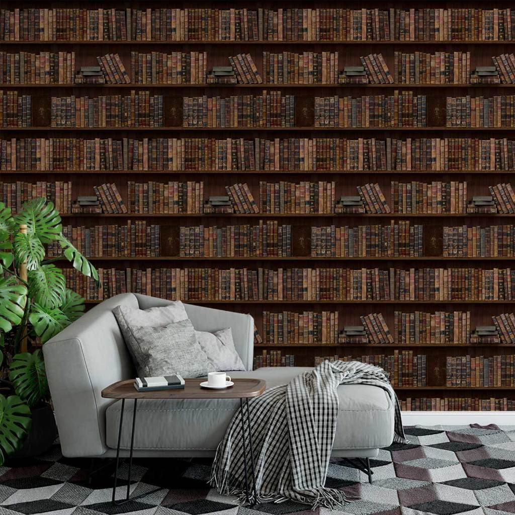 Papel de Parede Adesivo Decorativo Temático Livraria Antiga
