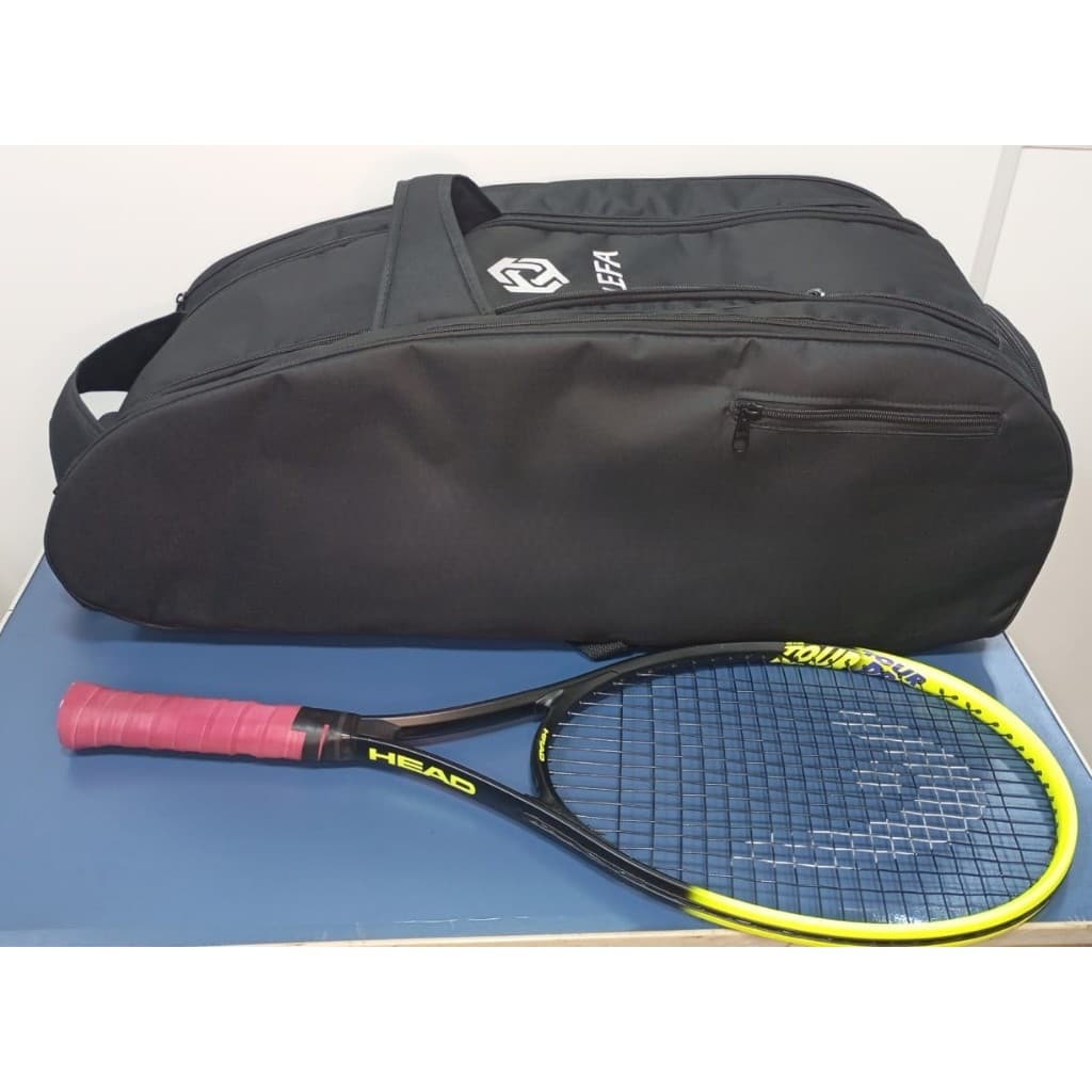 Mochila Bolsa Esportiva Térmica Tenista Raqueteira Tenis Dupla Raquete Acolchoada  Mod925