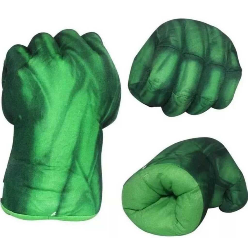 Par de Luva Do Hulk e Do Homem Aranha Com Espuma