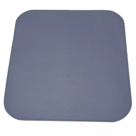 Mouse Pad Pequeno Azul Couro Ecológico 20x20cm