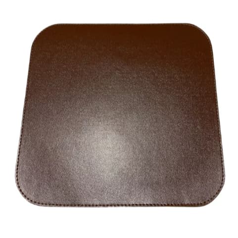 Mouse Pad Pequeno Caramelo Couro Ecológico 20x20cm