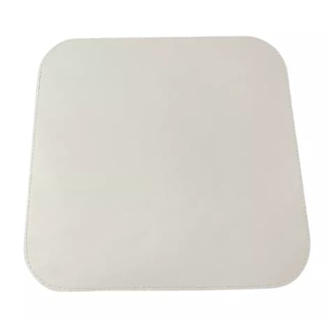 Mouse Pad Pequeno Branco Couro Ecológico 20x20cm