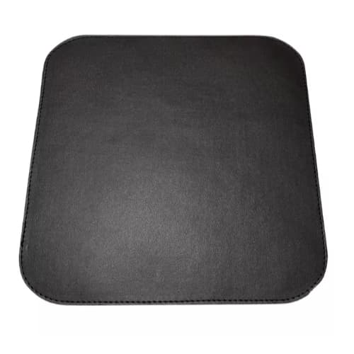 Mouse Pad Pequeno Preto Couro Ecológico 20x20cm