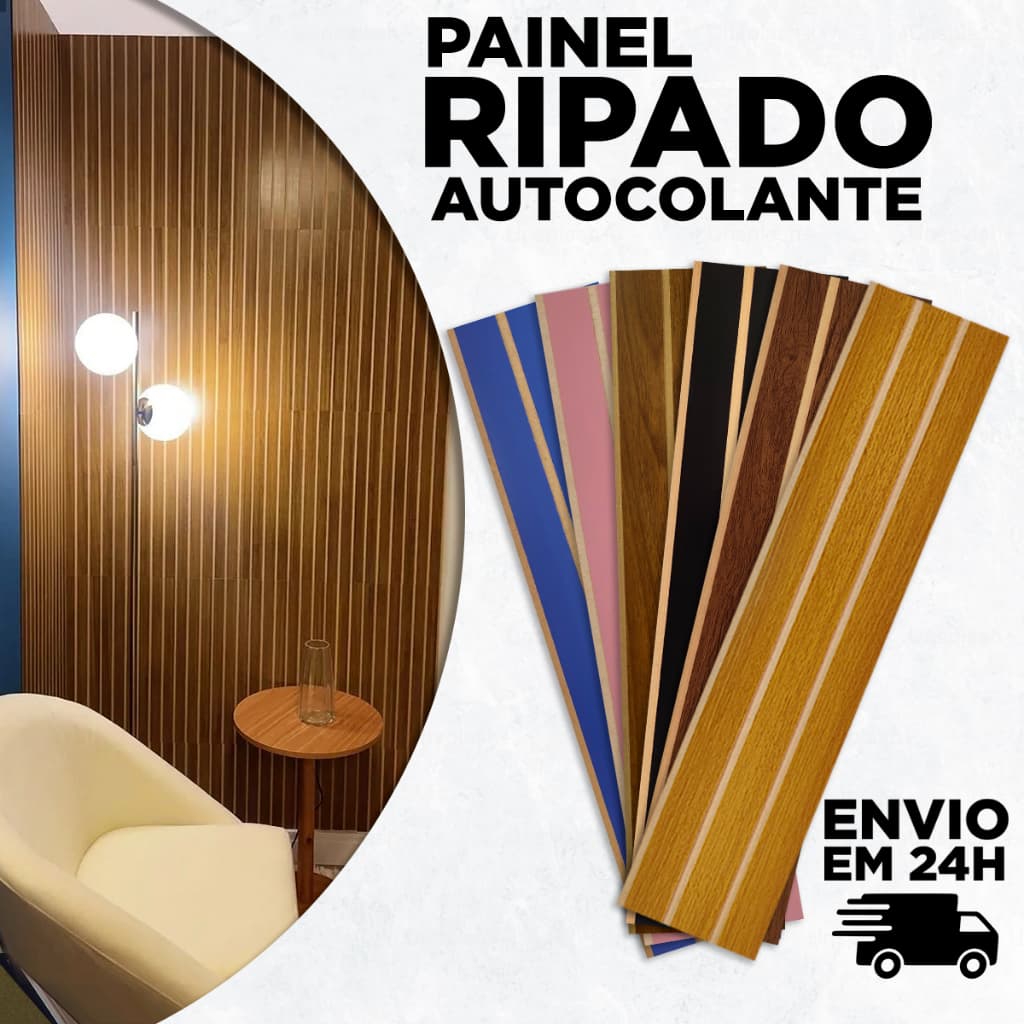 Revestimento Painel Decorativo MDF 45x11com Placas Ripadas MDF – Reforme Sem Sujeira | Frete Rápido