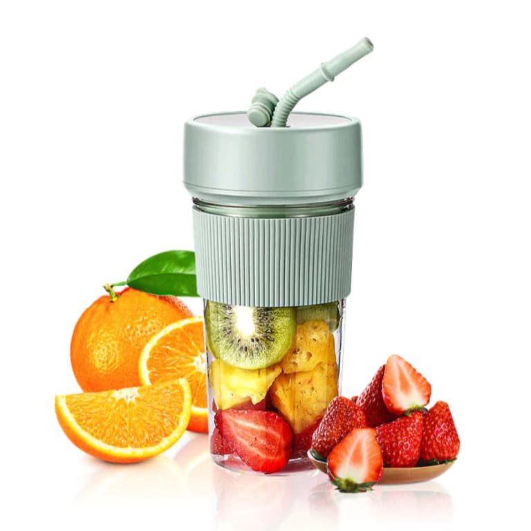 Copo Liquidificador Portátil Recarregável – Mini Mixer Elétrico com Canudo para Sucos e Smoothies