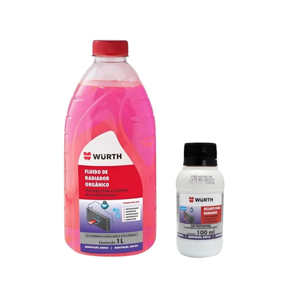Kit Radiador Veicular Fluido 1l E Selante 100ml Pronto Uso