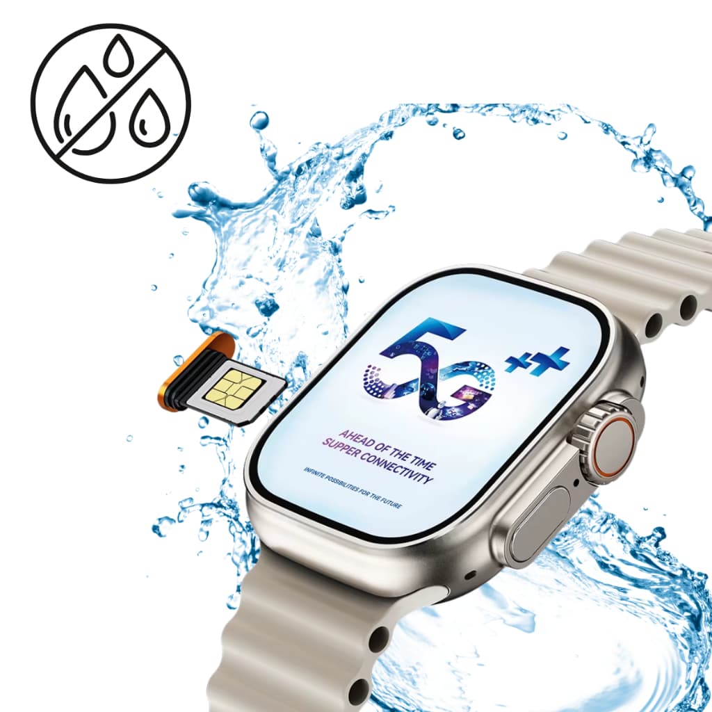 Smartwatch Ultra 3 5G com Chip + GPS + Câmera Dupla Tela AMOLED Ultra Wi-Fi Prova d’Água e Esportivo
